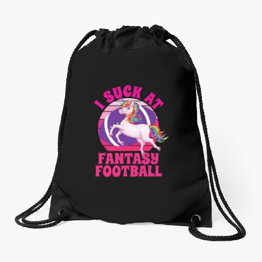 I Suck At Fantasy Football Drawstring Bags