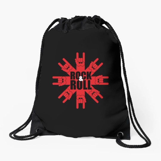 Rock And Roll Drawstring Bags