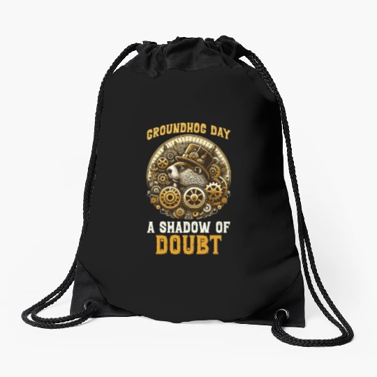 Groundhog Day 2024 Enthusiast February 2nd Drawstring Bags