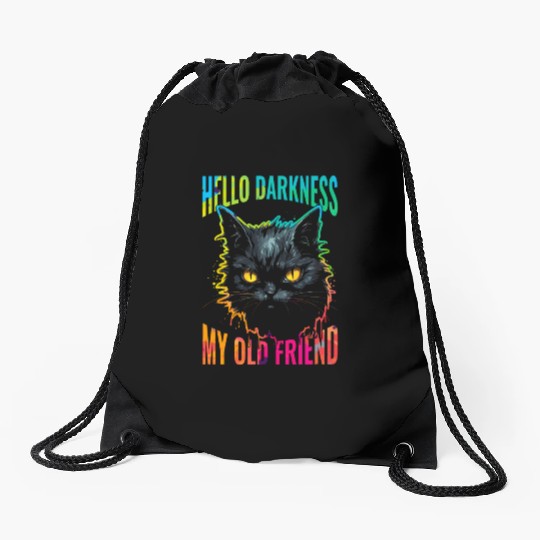 Hello Darkness My Old Friend Drawstring Bags