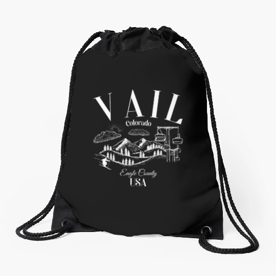 Vail Colorado Drawstring Bags