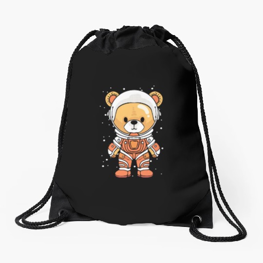 Teddy Bear Astronaut Childish or Child Like Gift Drawstring Bags