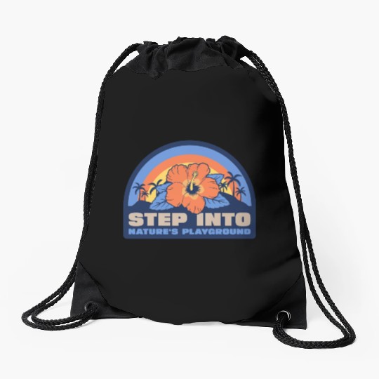 Step into Nature's playground Drawstring Bags