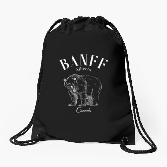 Banff Alberta Alberta's Rockies Souvenir Drawstring Bags