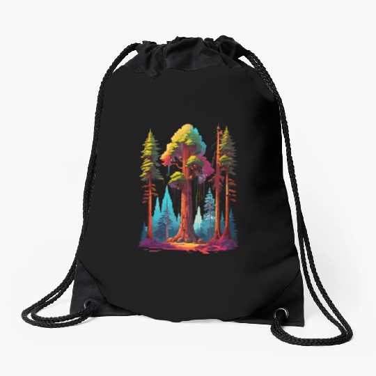 Redwood Forest - For Nature Lovers Drawstring Bags