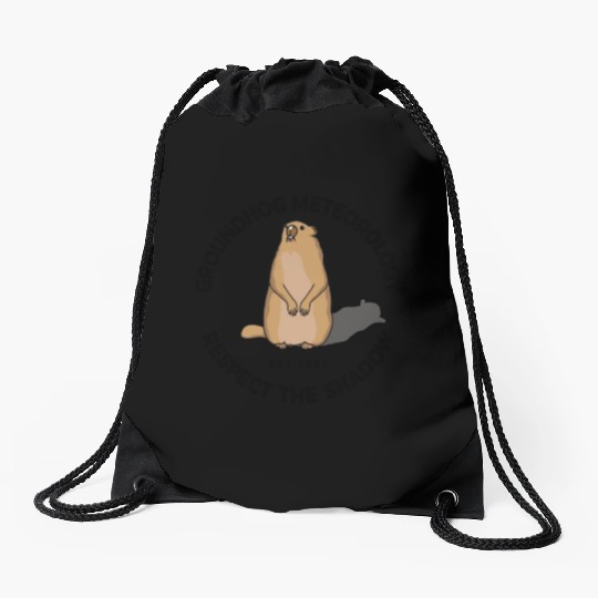 Animal Groundhog Spirit Rodent Happy Groundhog Day Drawstring Bags