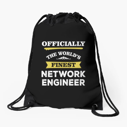 The World's Finest Network Engineer Drawstring Bags
