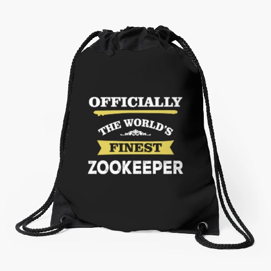 The World's Finest Zookeeper Drawstring Bags