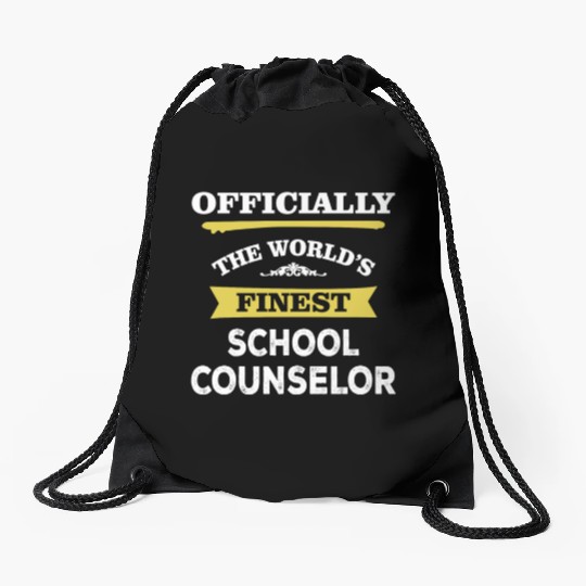 The World's Finest School Counselor Drawstring Bags