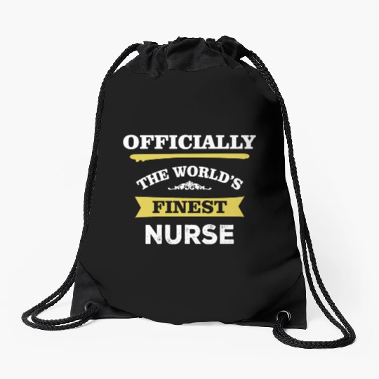 The World's Finest Nurse Drawstring Bags