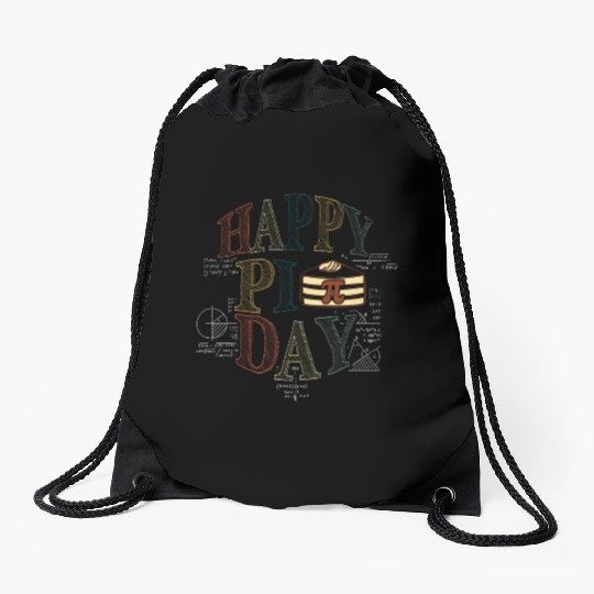 Pi Symbol Math Equations Happy Pi Day Vintage Drawstring Bags