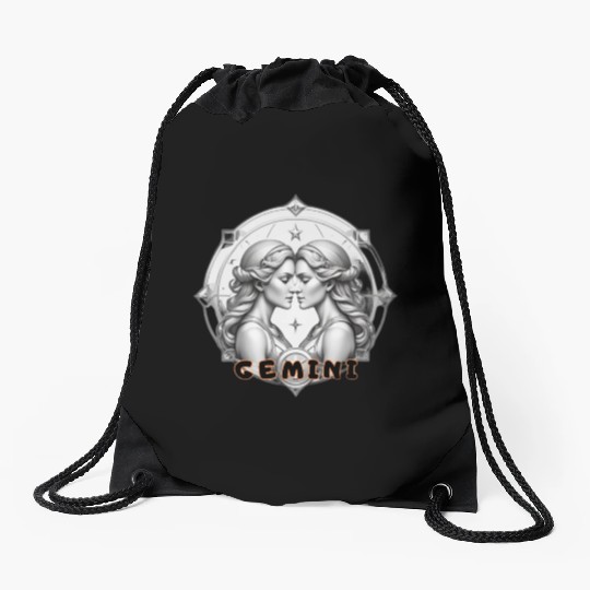 Gemini Horoscope Drawstring Bags
