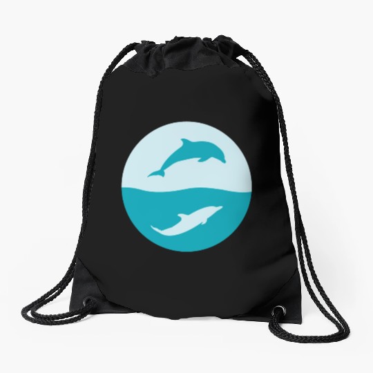 Dolphin Lover Gift Idea Drawstring Bags