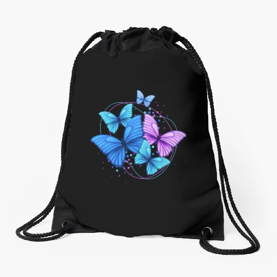 butterfly lovers Drawstring Bags