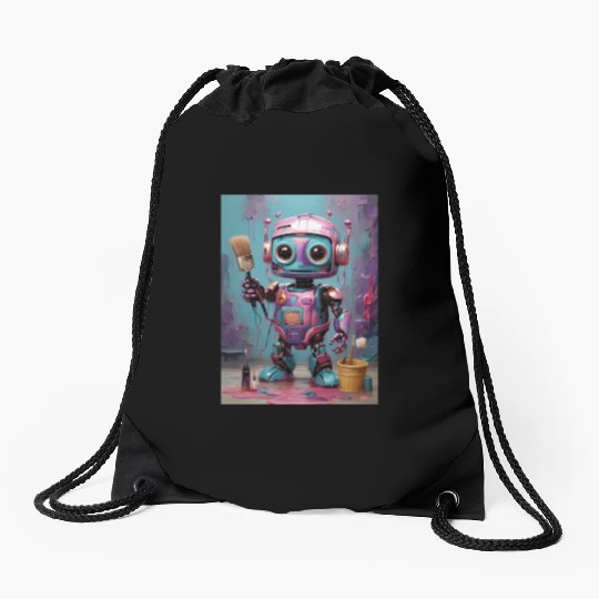 robot Drawstring Bags