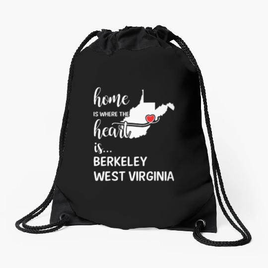 Berkeley County West Virginia Is Where My Heart Is Drawstring Bags