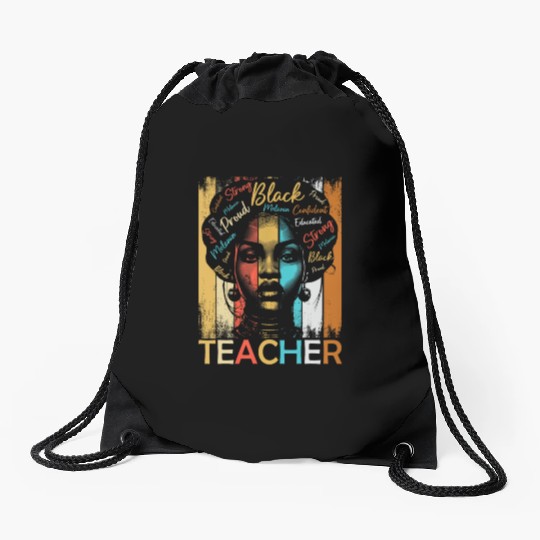 Black History Teacher Drawstring Bags African American Women