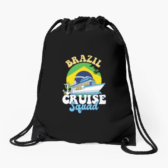 Brazil Cruise Squad Family Vacation Trip Drawstring Bags
