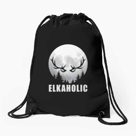 Elk Hunting Elkaholic Hunters Drawstring Bags