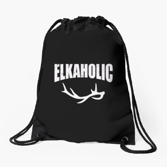 Elk Hunting Elkaholic Hunters Drawstring Bags