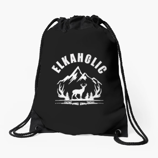 Elk Hunting Elkaholic Hunters Drawstring Bags