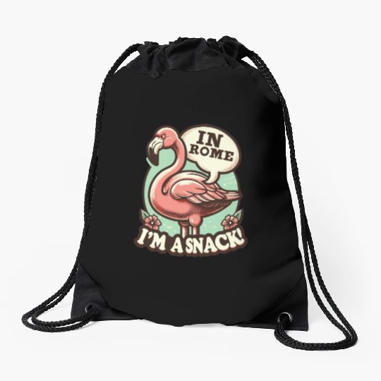 Flamingo Roman History Roman Empire Cuisine Drawstring Bags