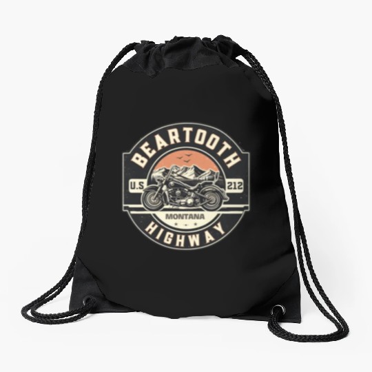 Beartooth Highway US 212 Drawstring Bags