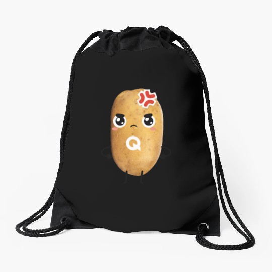 Grumpy QUARTY Drawstring Bags