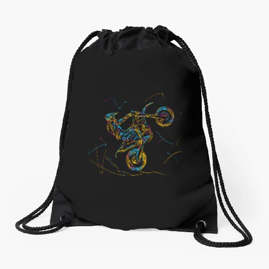 Dirt Bike Motocross Drawstring Bags