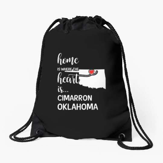 Cimarron County Oklahoma Is Where My Heart Is Gift Drawstring Bags
