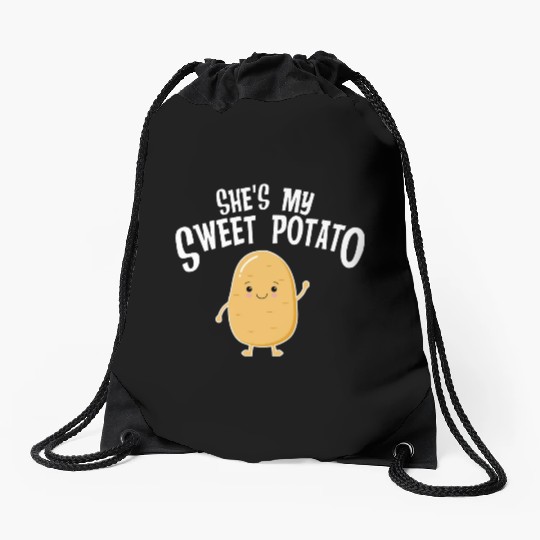 She's My Sweet Potato Drawstring Bags