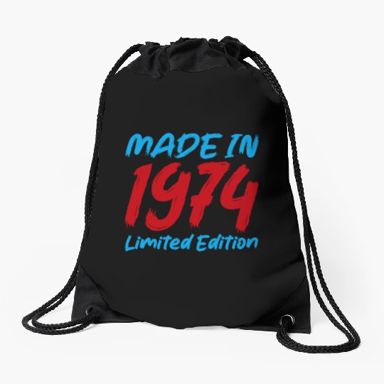 1970s Retro Color Block Drawstring Bags Design 1974