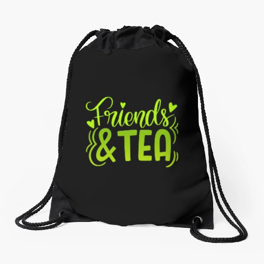 friends tea Drawstring Bags