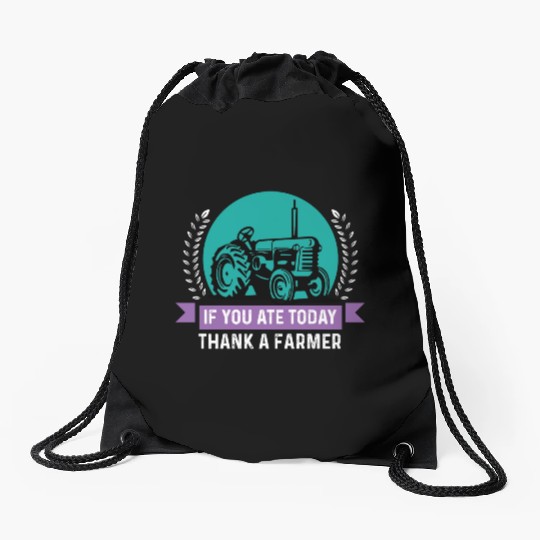 Thank a Farmer Thankful Person Gift Drawstring Bags