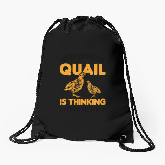 Warning Quail Breeding Breeders Drawstring Bags