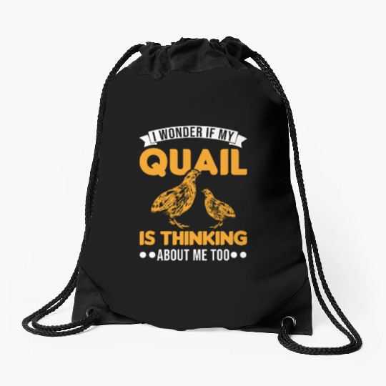 Warning Quail Breeding Breeders Drawstring Bags
