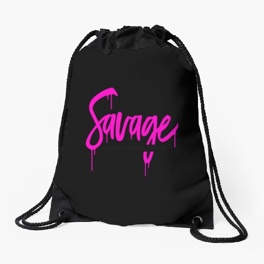 Savage classy bougie ratchet Drawstring Bags