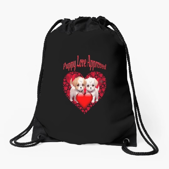 Puppy Love Approved Drawstring Bags