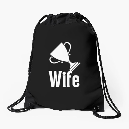 Trophy Wife Drawstring Bags