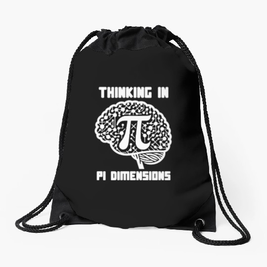 Funny Pi Day 2024 3,14 Pi Number Symbol Math Drawstring Bags