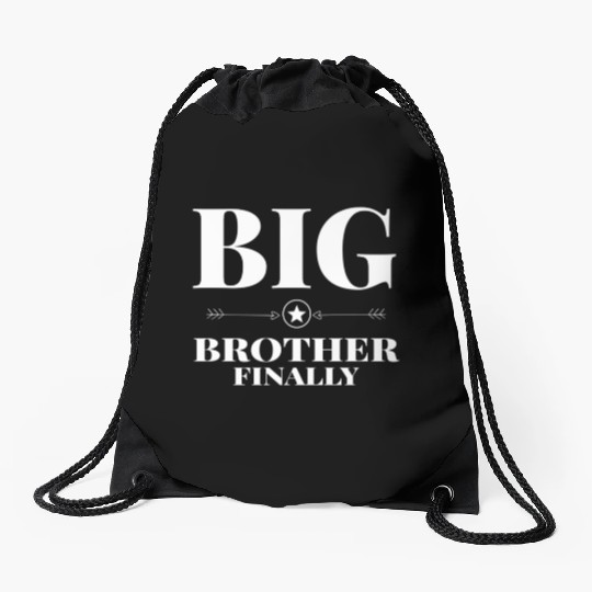 Big Brother Finally Older Brother Gift Drawstring Bags