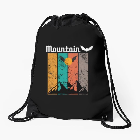 Mountaineering adventures Drawstring Bags