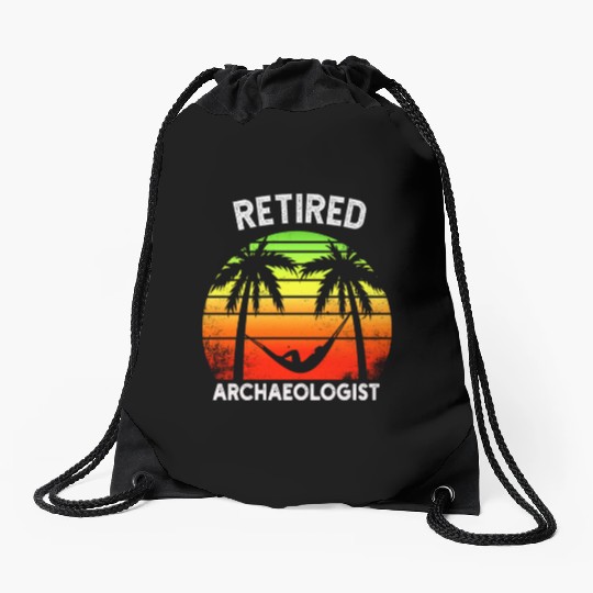 Twilight of Discovery: A Retired Archaeologist Drawstring Bags