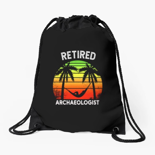 Twilight of Discovery: A Retired Archaeologist Drawstring Bags