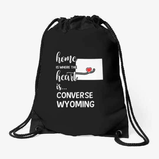 Converse County Wyoming Is Where My Heart IsGift Drawstring Bags