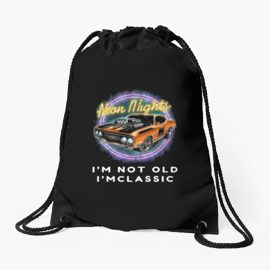 Timeless Neon Statement Drawstring Bags - Hot Rod
