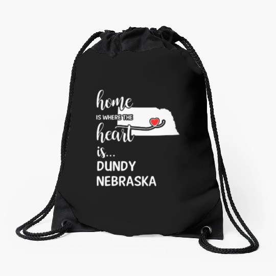 Dundy County Nebraska Is Where My Heart Is Gift Drawstring Bags