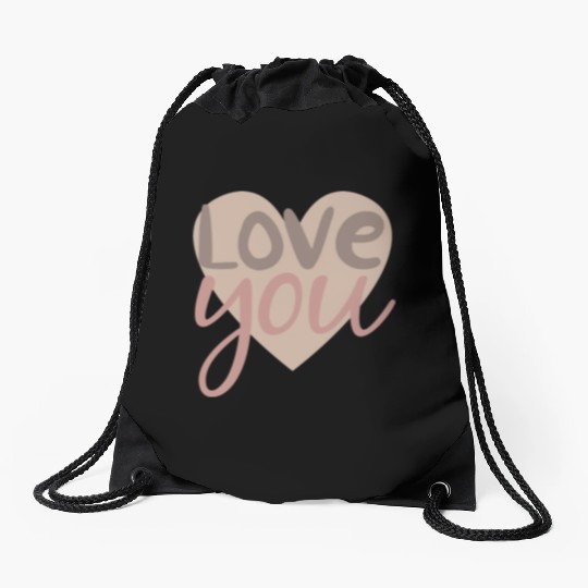 love you Drawstring Bags