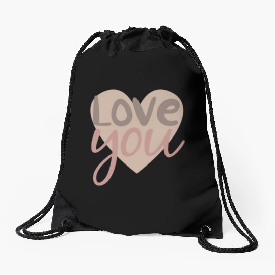 love you Drawstring Bags