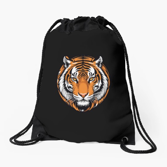 Tiger Majesty - Bold Striped Predator Drawstring Bags